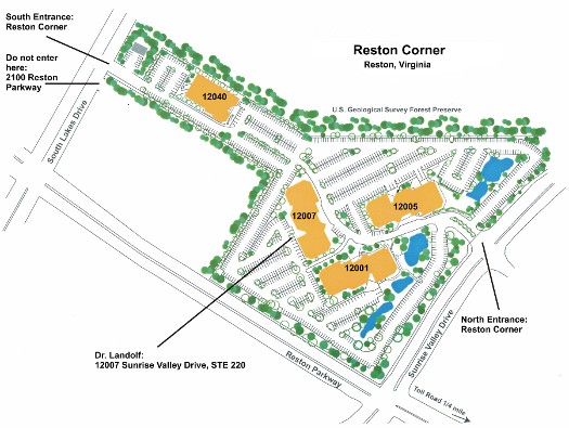 Diagram of Reston Corner Office Complex